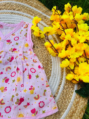 Rosy Pink - Muslin Frock 0 to 3M